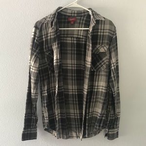 Gray Plaid Shirt